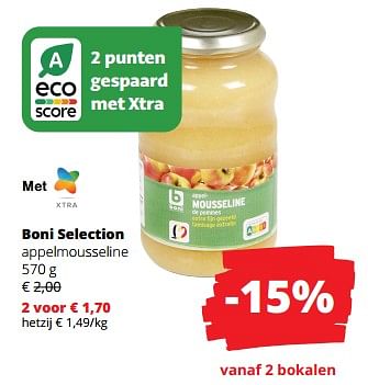 Promoties Boni selection appelmousseline - Boni - Geldig van 02/11/2023 tot 15/11/2023 bij Spar (Colruytgroup)