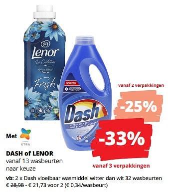 Promoties Dash vloeibaar wasmiddel witter dan wit - Dash - Geldig van 02/11/2023 tot 15/11/2023 bij Spar (Colruytgroup)