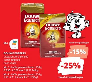 Promoties Douwe egberts koffie gemalen dessert - Douwe Egberts - Geldig van 02/11/2023 tot 15/11/2023 bij Spar (Colruytgroup)