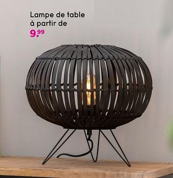 Promotions Lampe de table - Produit maison - Leen Bakker - Valide de 17/10/2023 à 07/04/2024 chez Leen Bakker