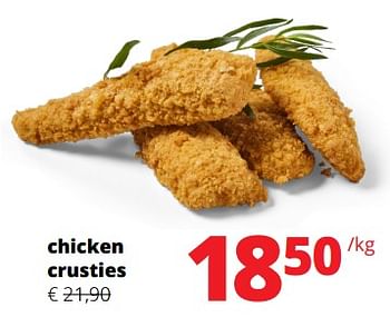 Promotions Chicken crusties - Produit Maison - Spar Retail - Valide de 02/11/2023 à 15/11/2023 chez Spar (Colruytgroup)