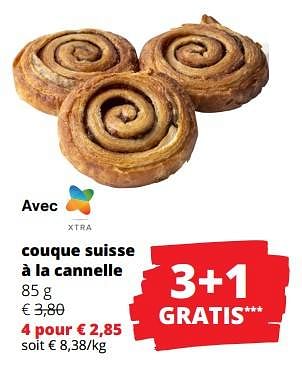 Promotions Couque suisse à la cannelle - Produit Maison - Spar Retail - Valide de 02/11/2023 à 15/11/2023 chez Spar (Colruytgroup)