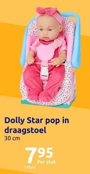 Promoties Dolly star pop in draagstoel - Dolly Star - Geldig van 01/11/2023 tot 07/11/2023 bij Action