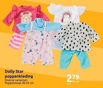 Promotions Dolly star poppenkleding - Dolly Star - Valide de 01/11/2023 à 07/11/2023 chez Action