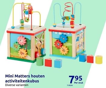 Promoties Mini matters houten activiteitenkubus - Mini Matters - Geldig van 01/11/2023 tot 07/11/2023 bij Action