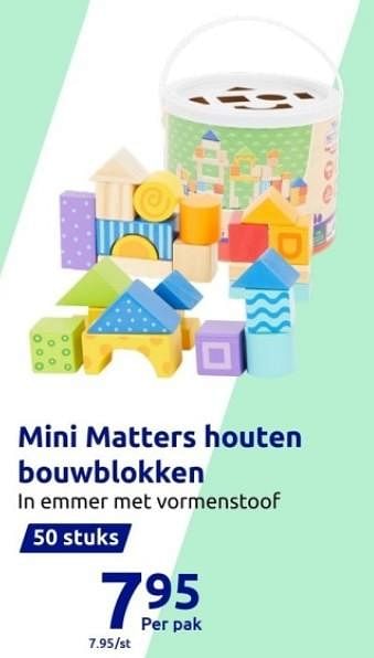 Promoties Mini matters houten bouwblokken - Mini Matters - Geldig van 01/11/2023 tot 07/11/2023 bij Action