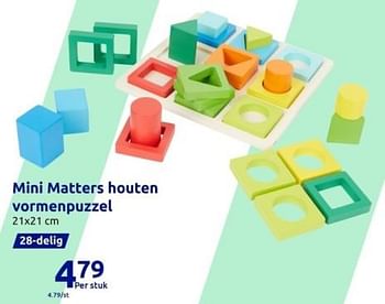 Promoties Mini matters houten vormenpuzzel - Mini Matters - Geldig van 01/11/2023 tot 07/11/2023 bij Action
