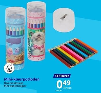 Promoties Mini-kleurpotloden - Huismerk - Action - Geldig van 01/11/2023 tot 07/11/2023 bij Action