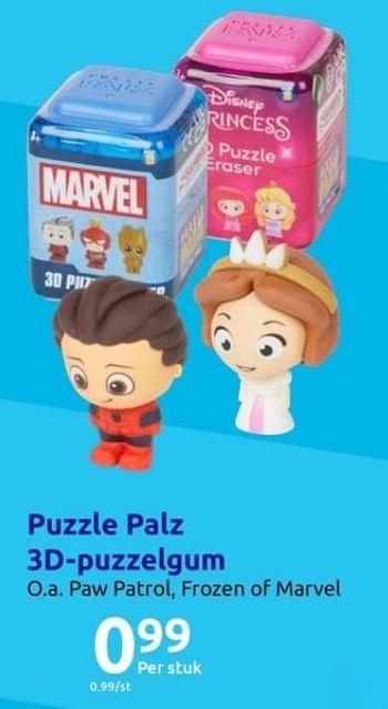 Promoties Puzzle palz 3d-puzzelgum - Huismerk - Action - Geldig van 01/11/2023 tot 07/11/2023 bij Action
