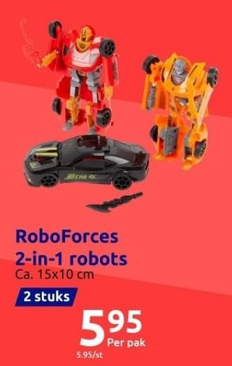 Promoties Roboforces 2-in-1 robots - Toi Toys - Geldig van 01/11/2023 tot 07/11/2023 bij Action