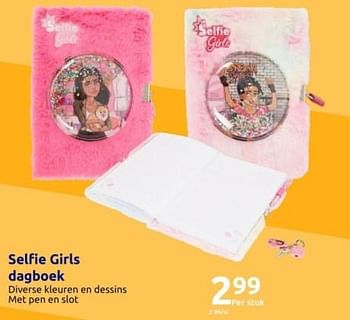 Promoties Selfie girls dagboek - Huismerk - Action - Geldig van 01/11/2023 tot 07/11/2023 bij Action