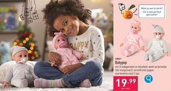 Promoties Babypop - Simba - Geldig van 15/11/2023 tot 24/11/2023 bij Aldi