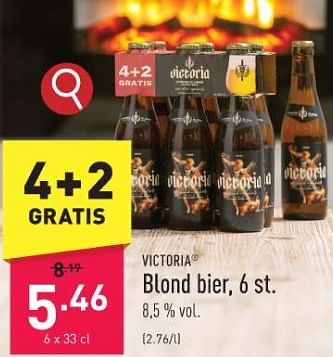 Promoties Blond bier - Victoria - Geldig van 17/11/2023 tot 24/11/2023 bij Aldi
