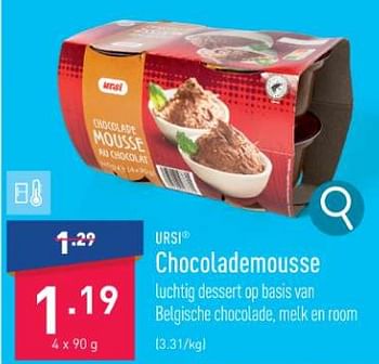 Promoties Chocolademousse - Ursi - Geldig van 13/11/2023 tot 24/11/2023 bij Aldi