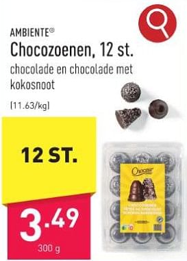 Promoties Chocozoenen - Ambiente - Geldig van 17/11/2023 tot 24/11/2023 bij Aldi
