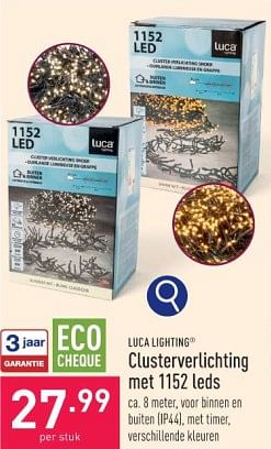 Promoties Clusterverlichting met 1152 leds - Luca Lighting - Geldig van 18/11/2023 tot 24/11/2023 bij Aldi