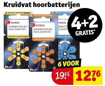 Promoties Kruidvat hoorbatterijen - Huismerk - Kruidvat - Geldig van 14/11/2023 tot 19/11/2023 bij Kruidvat