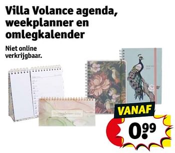 Promoties Villa volance agenda, weekplanner en omlegkalender - Huismerk - Kruidvat - Geldig van 14/11/2023 tot 19/11/2023 bij Kruidvat