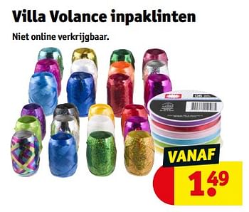 Promoties Villa volance inpaklinten - Villa Volance - Geldig van 14/11/2023 tot 19/11/2023 bij Kruidvat