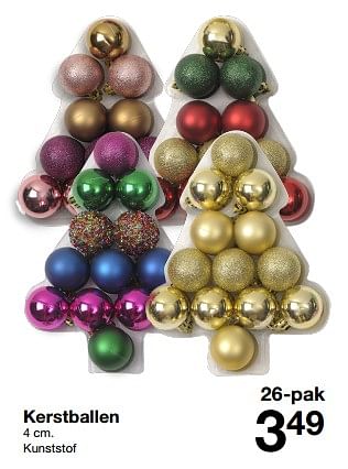 Promoties Kerstballen - Huismerk - Zeeman  - Geldig van 11/11/2023 tot 17/11/2023 bij Zeeman