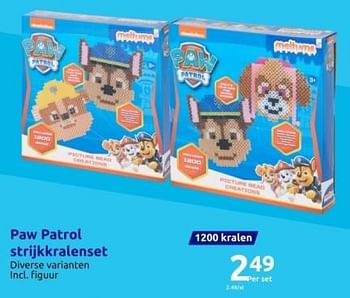 Promoties Paw patrol strijkkralenset - Nickelodeon - Geldig van 01/11/2023 tot 07/11/2023 bij Action