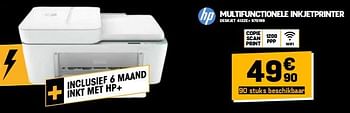 Promoties Hp multifunctionele inkjetprinter deskjet 4122e - HP - Geldig van 08/11/2023 tot 27/11/2023 bij Electro Depot
