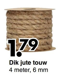 Promoties Dik jute touw - Huismerk - Wibra - Geldig van 06/11/2023 tot 19/11/2023 bij Wibra