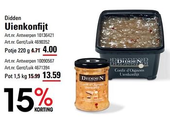Promoties Uienkonfijt - Didden - Geldig van 05/10/2023 tot 31/12/2023 bij Sligro