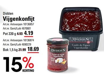 Promoties Vijgenkonfijt - Didden - Geldig van 05/10/2023 tot 31/12/2023 bij Sligro