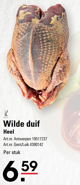Promoties Wilde duif - Huismerk - Sligro - Geldig van 05/10/2023 tot 31/12/2023 bij Sligro