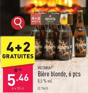 Promotions Bière blonde - Victoria - Valide de 17/11/2023 à 24/11/2023 chez Aldi