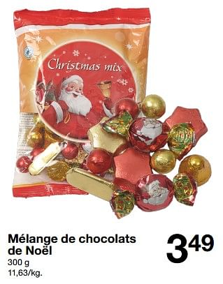 Promotions Mélange de chocolats de noël - Produit maison - Zeeman  - Valide de 11/11/2023 à 17/11/2023 chez Zeeman