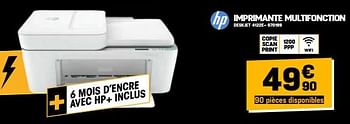 Promotions Hp mprimante multifonction deskjet 4122e - HP - Valide de 08/11/2023 à 27/11/2023 chez Electro Depot