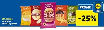 Promotions 25% korting op al onze snack day-chips - Snack Day - Valide de 15/11/2023 à 21/11/2023 chez Lidl