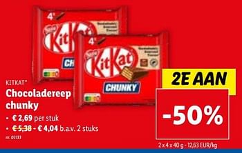 Promotions Chocoladereep chunky - Nestlé - Valide de 15/11/2023 à 21/11/2023 chez Lidl