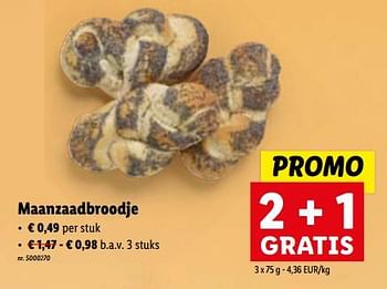 Promoties Maanzaadbroodje - Huismerk - Lidl - Geldig van 15/11/2023 tot 21/11/2023 bij Lidl