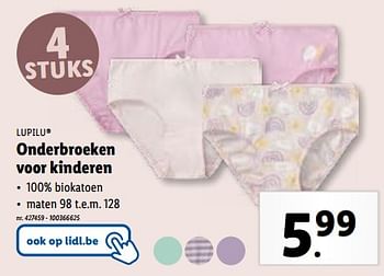 Promoties Onderbroeken voor kinderen - Lupilu - Geldig van 15/11/2023 tot 21/11/2023 bij Lidl