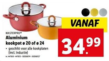 Promoties Aluminium kookpot - MasterPro - Geldig van 15/11/2023 tot 21/11/2023 bij Lidl