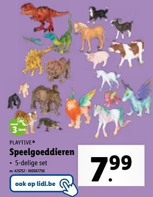 Promoties Speelgoeddieren - Playtive - Geldig van 15/11/2023 tot 21/11/2023 bij Lidl