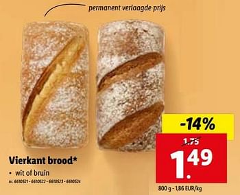 Promoties Vierkant brood - Huismerk - Lidl - Geldig van 15/11/2023 tot 21/11/2023 bij Lidl