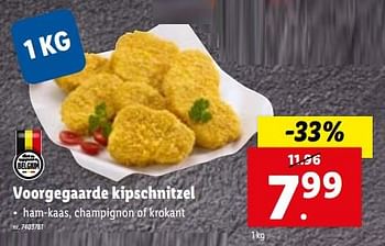 Promoties Voorgegaarde kipschnitzel - Huismerk - Lidl - Geldig van 15/11/2023 tot 21/11/2023 bij Lidl