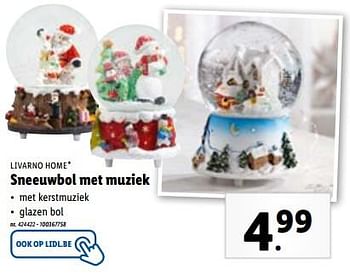 Promoties Sneeuwbol met muziek - Livarno - Geldig van 15/11/2023 tot 21/11/2023 bij Lidl