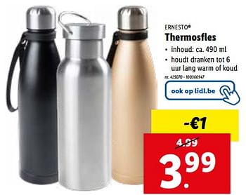 Promoties Thermosfles - Ernesto - Geldig van 15/11/2023 tot 21/11/2023 bij Lidl