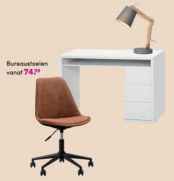 Promotions Bureaustoelen - Produit maison - Leen Bakker - Valide de 17/10/2023 à 03/04/2024 chez Leen Bakker