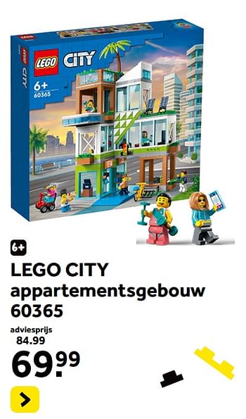 Promoties Lego city appartementsgebouw 60365 - Lego - Geldig van 13/10/2023 tot 05/12/2023 bij Intertoys