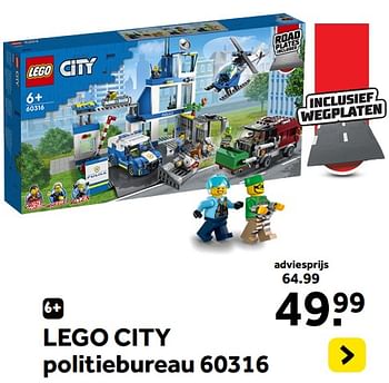 Promoties Lego city politiebureau 60316 - Lego - Geldig van 13/10/2023 tot 05/12/2023 bij Intertoys