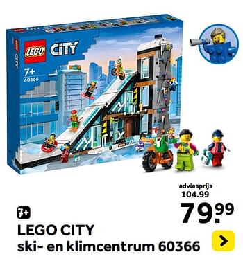 Promoties Lego city ski- en klimcentrum 60366 - Lego - Geldig van 13/10/2023 tot 05/12/2023 bij Intertoys