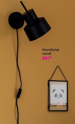 Promotions Wandlamp - Produit maison - Leen Bakker - Valide de 17/10/2023 à 03/04/2024 chez Leen Bakker