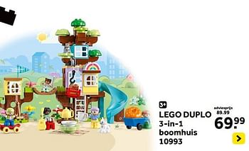 Promoties Lego duplo 3-in-1 boomhuis 10993 - Lego - Geldig van 13/10/2023 tot 05/12/2023 bij Intertoys