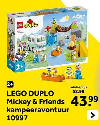 Promoties Lego duplo mickey + friends kampeeravontuur 10997 - Lego - Geldig van 13/10/2023 tot 05/12/2023 bij Intertoys